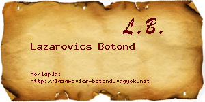 Lazarovics Botond névjegykártya