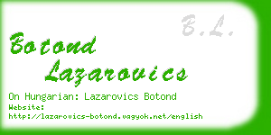 botond lazarovics business card